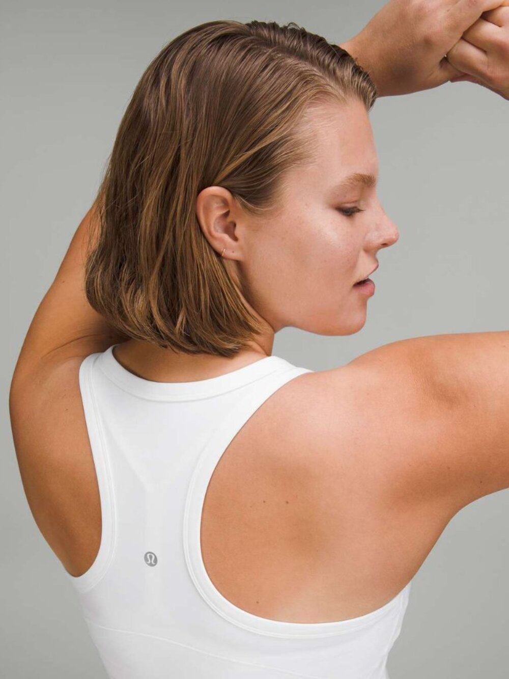 LULULEMON White Align Racerback Tank Top Fitted